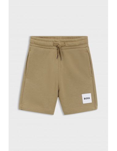 Boys fleece shorts with BOSS logo label