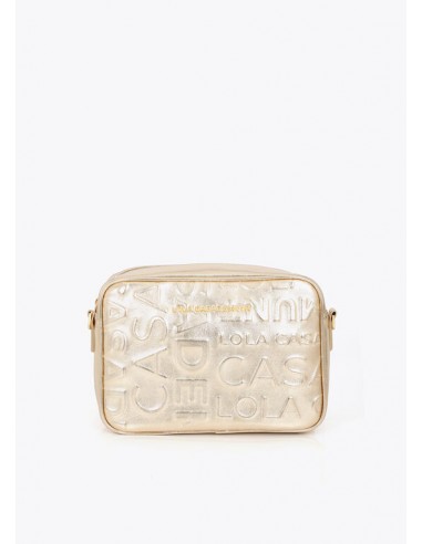 Bolso bandolera con logo grabado de...