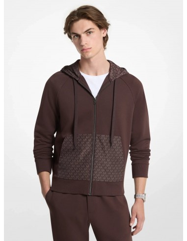 Michael Kors Cotton-Blend Zip-Up Hoodie